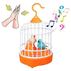 Voice-Controlled Simulation Bird Cage Toy for Kids & Babies – Realistic Pet Toy (Random Colors)