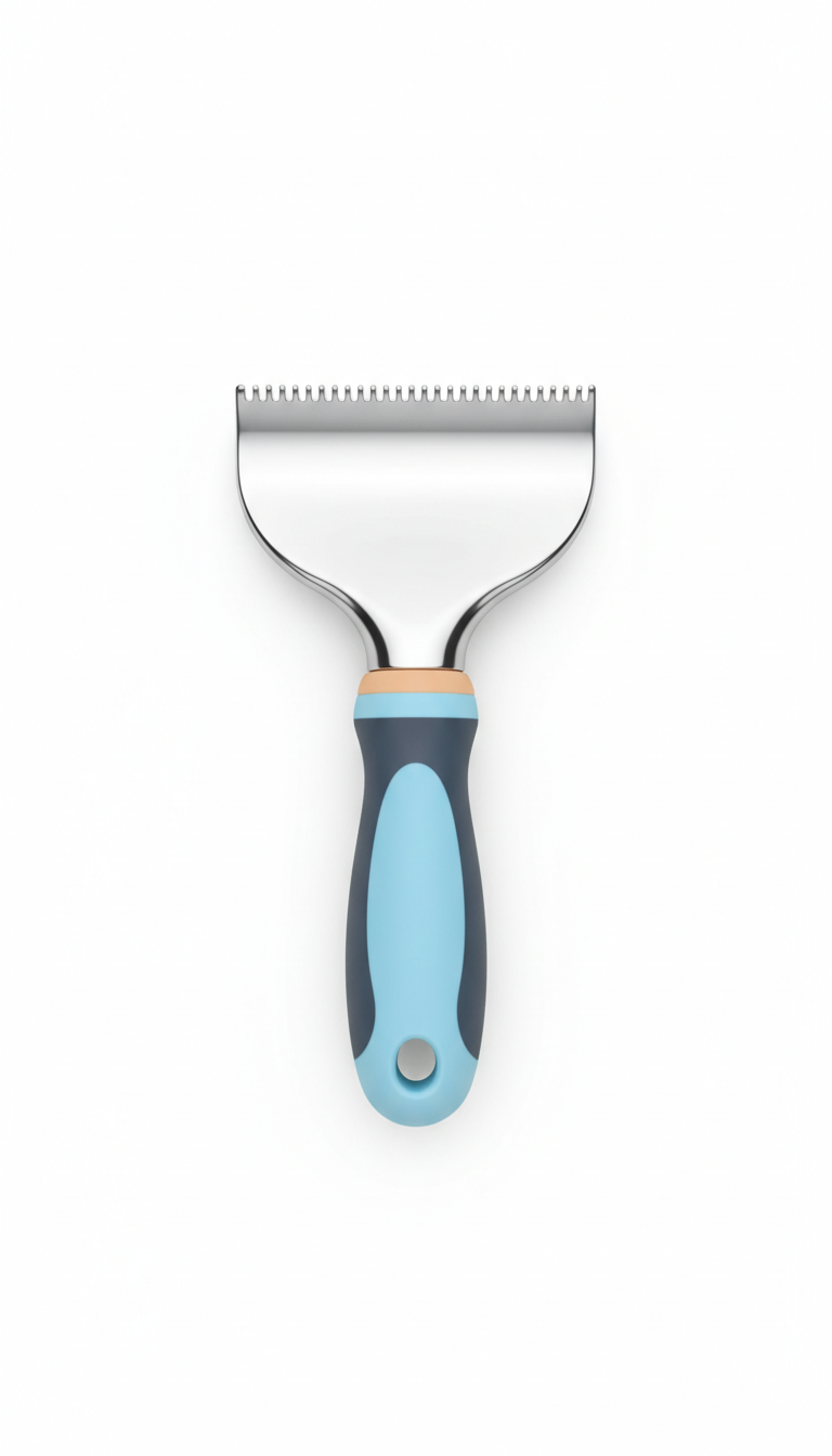 Stainless steel deshedding tool for thick coats