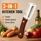 3-in-1 Vegetable Peeler & Cutter | Stainless Steel Kitchen Tool
