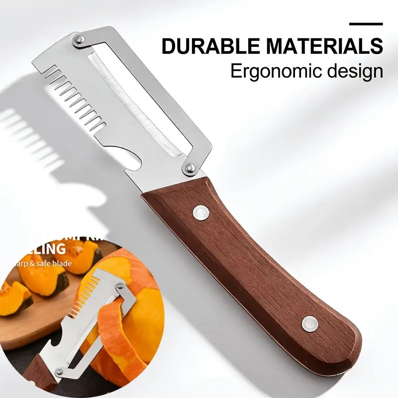 3-in-1 Vegetable Peeler & Cutter | Stainless Steel Kitchen Tool
