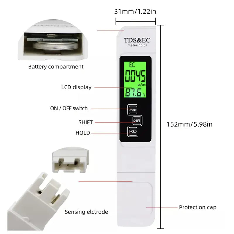 Water Quality Tester Drink Water TDS Meter Pen