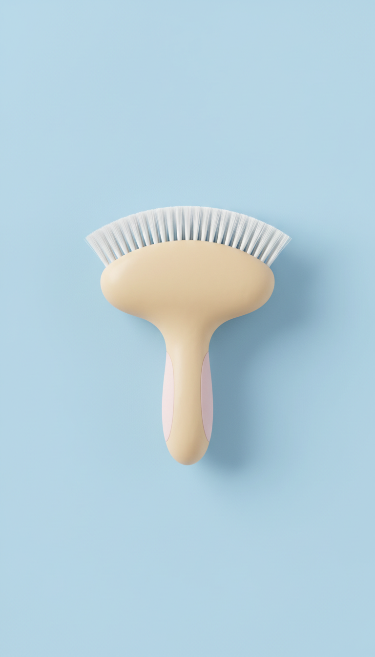 Ergonomic lint brush for daily touch-ups