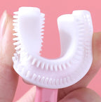 U Shaped Silicon Toothbrush for kids with Soft Bristle 360 Degrees