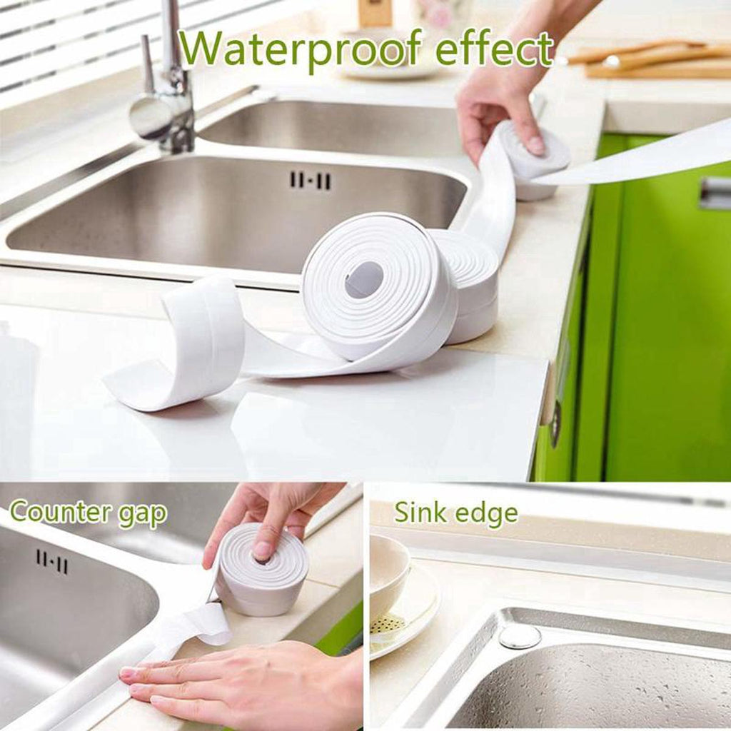 Waterproof Self-Adhesive Kitchen Sink Sticker For Bathroom Corner & Wall Sealing Strip