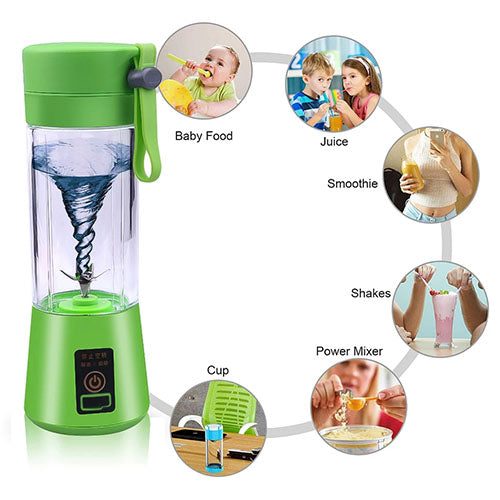 USB Rechargeable Juicer 6 Blades Electric Blender Portable Mixer