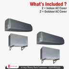 Waterproof Split AC Cover Set (Inner + Outer) – Universal Size for 1 Ton, 1.5 Ton and 2 Ton