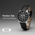 Vitz Vogue Black Men Watch
