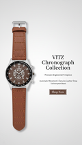 Vitz Vogue Brown Men Watch