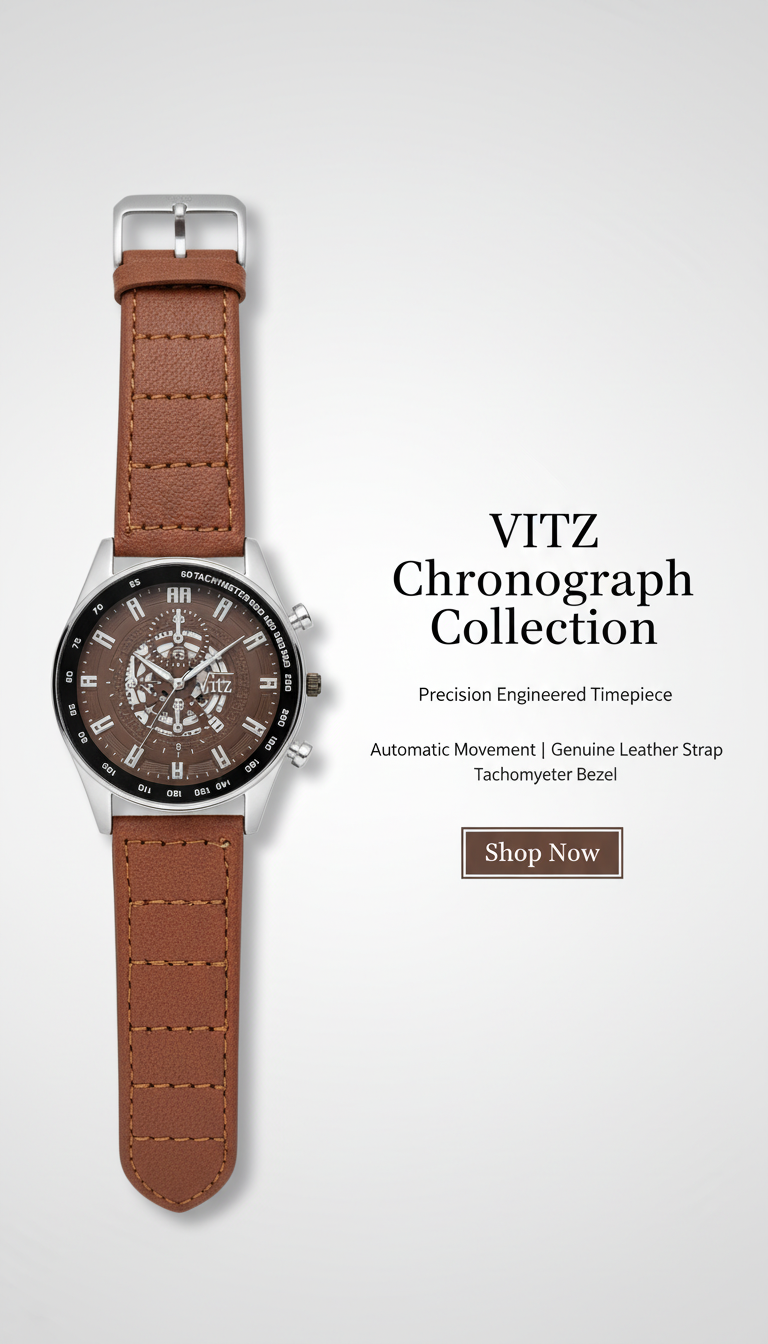 Vitz Vogue Brown Men Watch