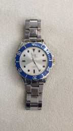 VZ Aurelia Silver Round Blue Man Watch