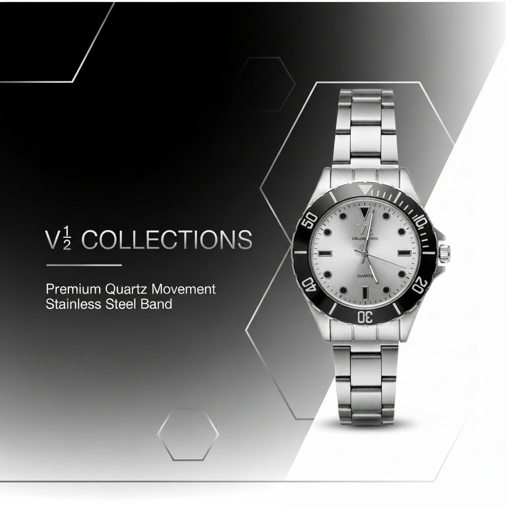 VZ Aurelia Silver Black Round Man Watch