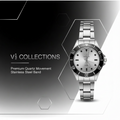 VZ Aurelia Silver Black Round Man Watch