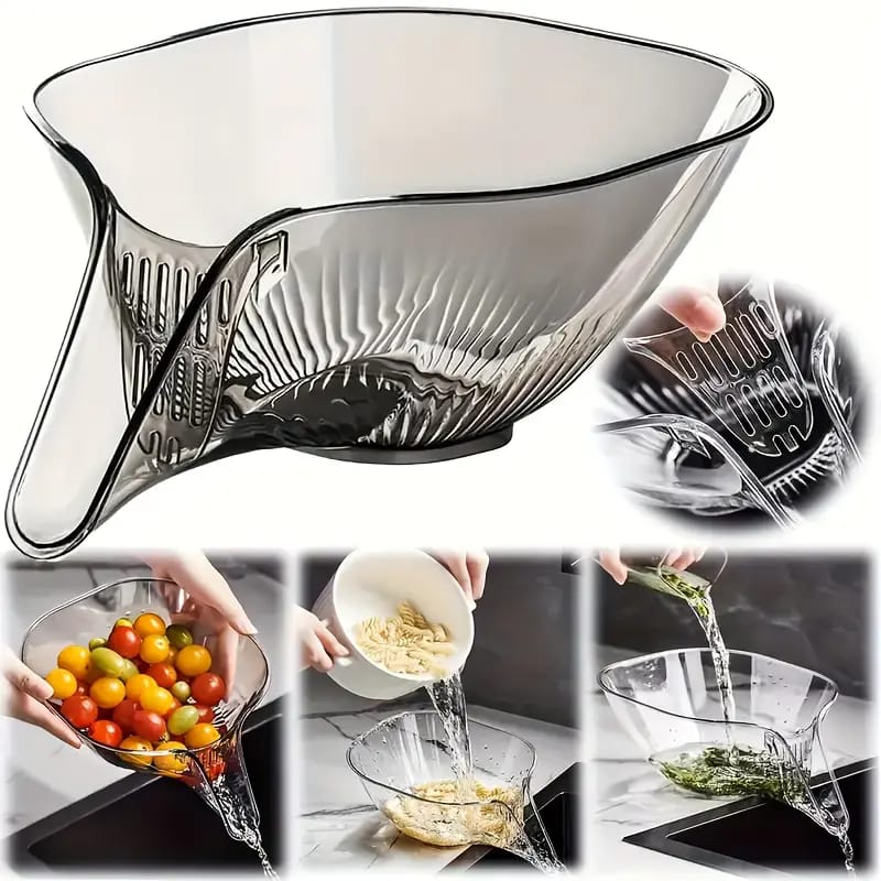 Versatile Durable Plastic Kitchen Drain Basket for Washing Fruits and Vegetable or More Use in Home and Restaurant