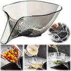 Versatile Durable Plastic Kitchen Drain Basket for Washing Fruits and Vegetable or More Use in Home and Restaurant