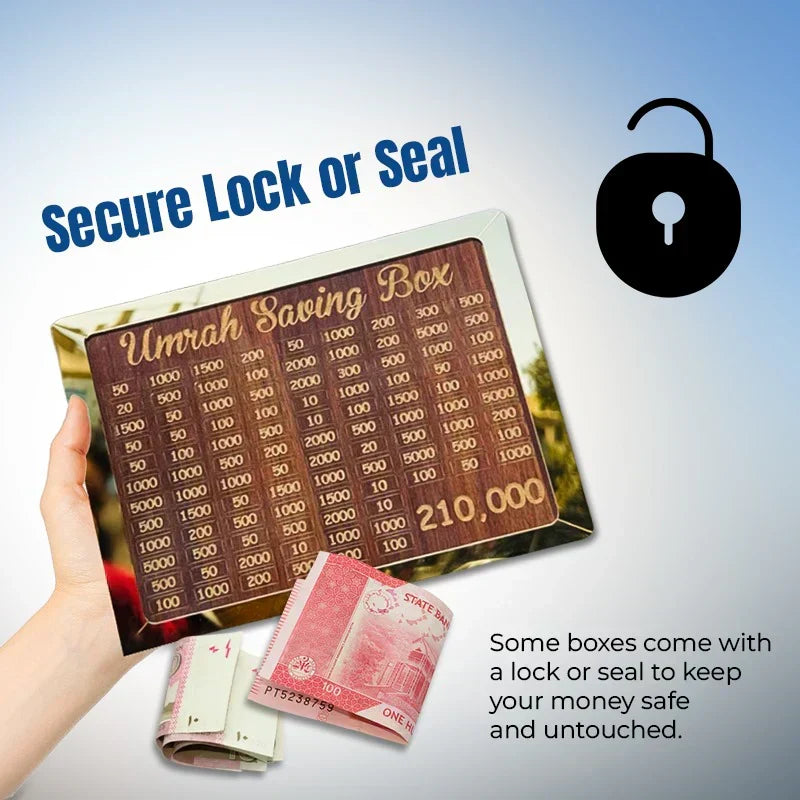 Umrah Saving Box - Save 210,000 Smartly for Your Umrah Journey