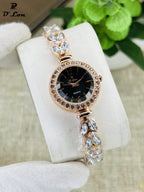Women’s Luxury Bracelet Diamond Quartz Watch (Random Color Combo)