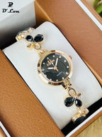 Women’s Flower Bracelet Quartz Watch (Random Color Combo)
