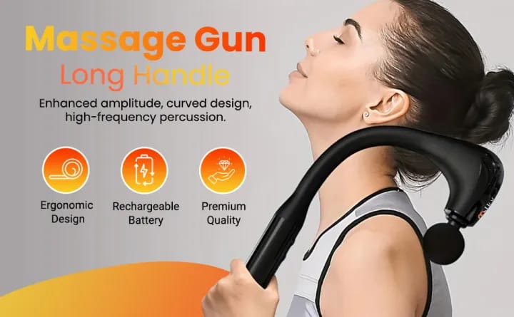 Upgrade Extension Handle Back Massage Percussion Hammer for Athletes for Muscle Pain Relief Gun