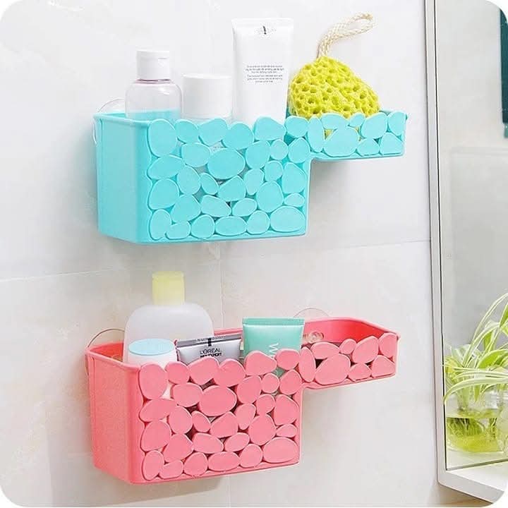 Wall Mounted Bathroom Storage Triangle Corner Shelf Organizer With Drainage Hole