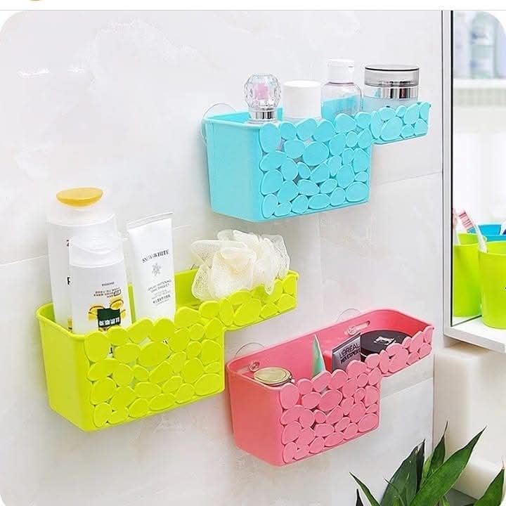 Wall Mounted Bathroom Storage Triangle Corner Shelf Organizer With Drainage Hole