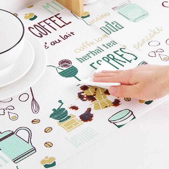 Waterproof Anti Slip Sheets For Shelves Cupboard Wardrobe Kitchen Cabinet Fridge and Dining Table