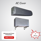 Waterproof Split AC Cover Set (Inner + Outer) – Universal Size for 1 Ton, 1.5 Ton and 2 Ton