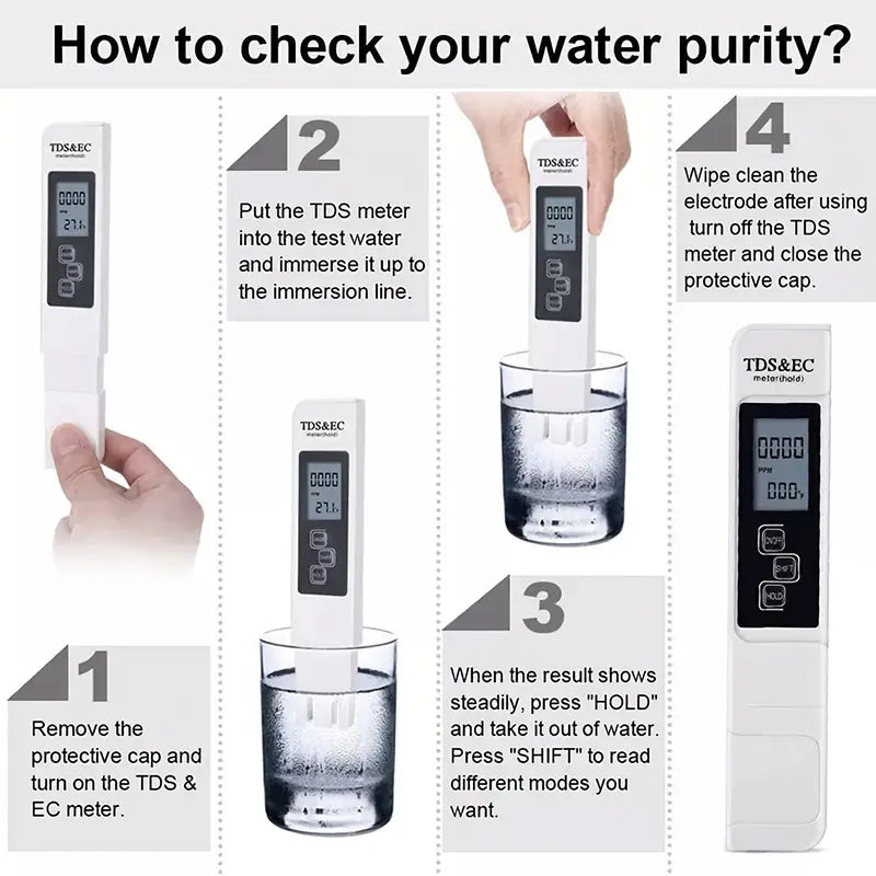 Water Quality Tester Drink Water TDS Meter Pen