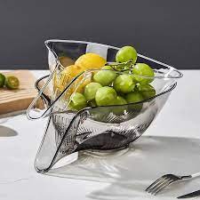 Versatile Durable Plastic Kitchen Drain Basket for Washing Fruits and Vegetable or More Use in Home and Restaurant