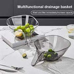 Versatile Durable Plastic Kitchen Drain Basket for Washing Fruits and Vegetable or More Use in Home and Restaurant