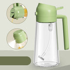 2-in-1 Oil Spray Bottle | 470ml Glass Oil Dispenser