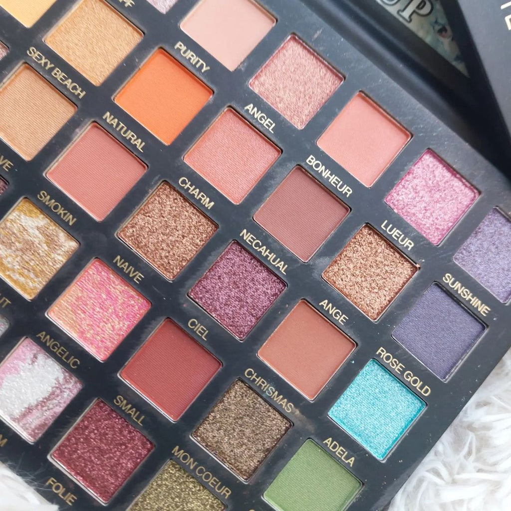 Ultra Colorful 40 Fashion Eye shadow Palette, Terracotta, Glitter, Velvet, Matte Colors All Highly Pigmented Shades in the Kit