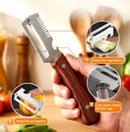 3-in-1 Vegetable Peeler & Cutter | Stainless Steel Kitchen Tool